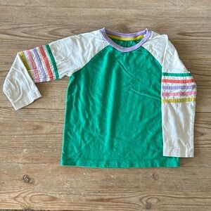 Mini Boden Raglan Striped Shirt